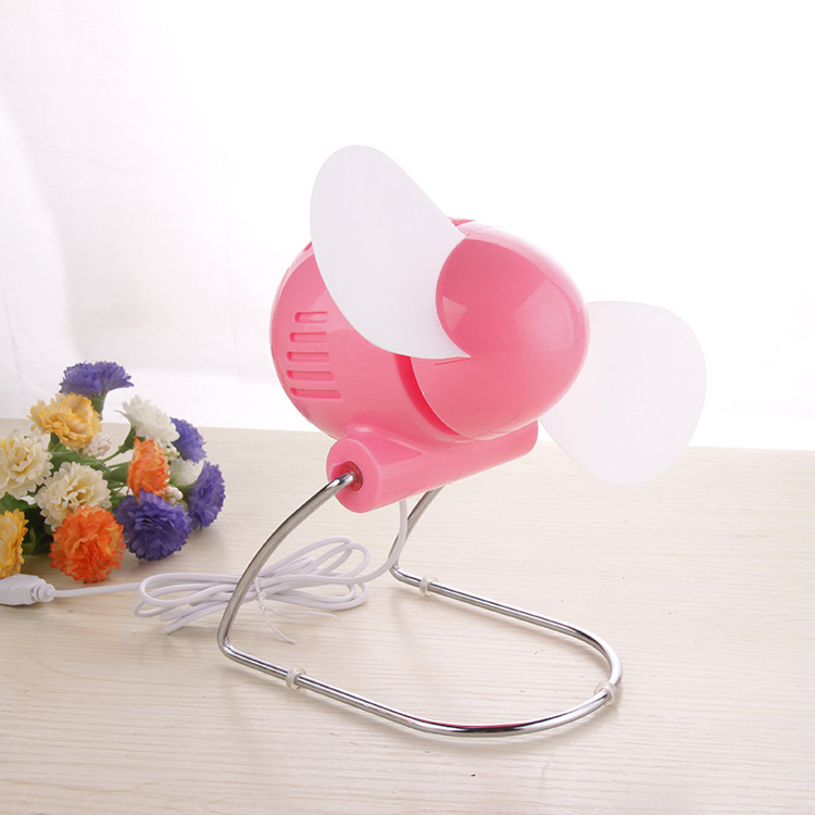 Creative new unique USB battery mini iron frame powerful airplane head fan Item Picture