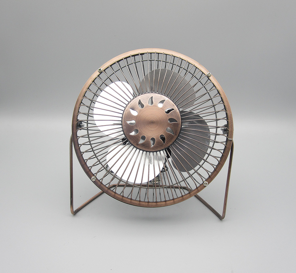 6 "USB mini fan Iron retro Desktop fan quiet dormitory office direct sales