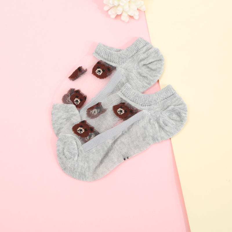 The lightweight cotton socks for newborns with perforated and breathable mesh on the instep are soft and comfortable to wear Item Picture