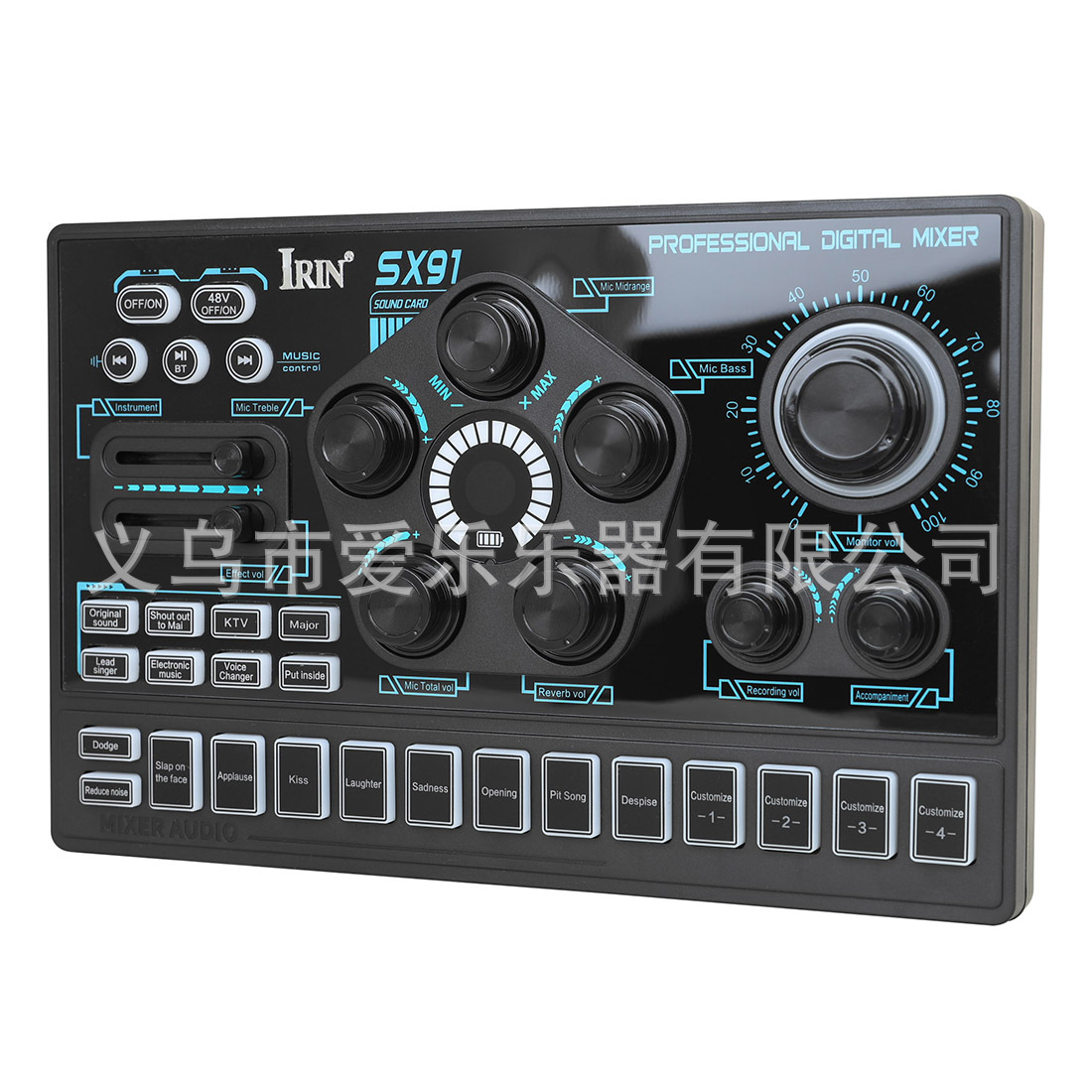 Crossover 48V live soundcard cambio de sonido reverberación canción K efectos multifunción mesa de sintonización teléfono tarjeta de sonido computadora Application Scenario