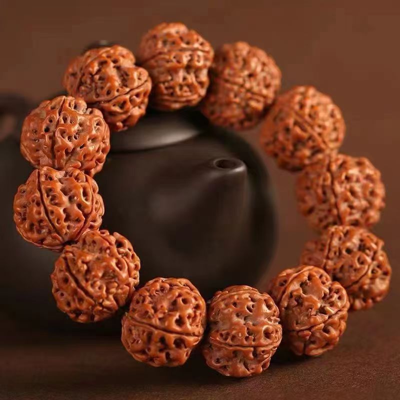 Wholesale Nepalese red skin Vajra Bodhi bracelet, plum blossom burst flesh double dragon pattern 5-petal, 6-petal, 78-petal male original seed Buddhist beads