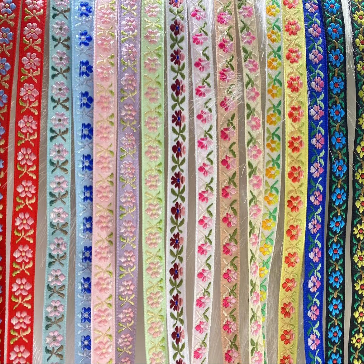 1.2cm, One Branch Flower, ethnic style embroidery, DIY, bow, ribbon, hair accessory, headwear, Hanfu, performance costume details Picture