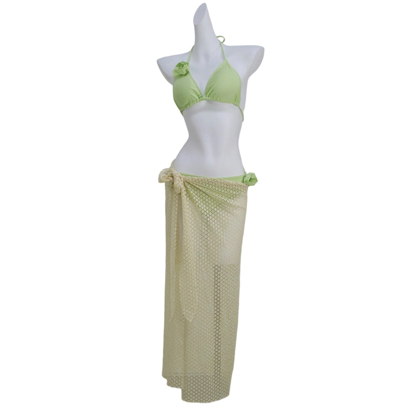 New swimsuit women's two-piece long dress bikini three-piece set sexy hot spring, beach and island vacation swimsuit -125228 Item Picture