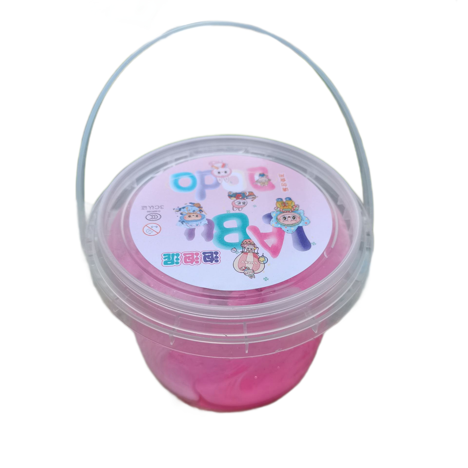 320g桶装起泡胶儿童橡皮泥泡泡 泥批发史莱姆水晶泥地摊学校热销白底实物图