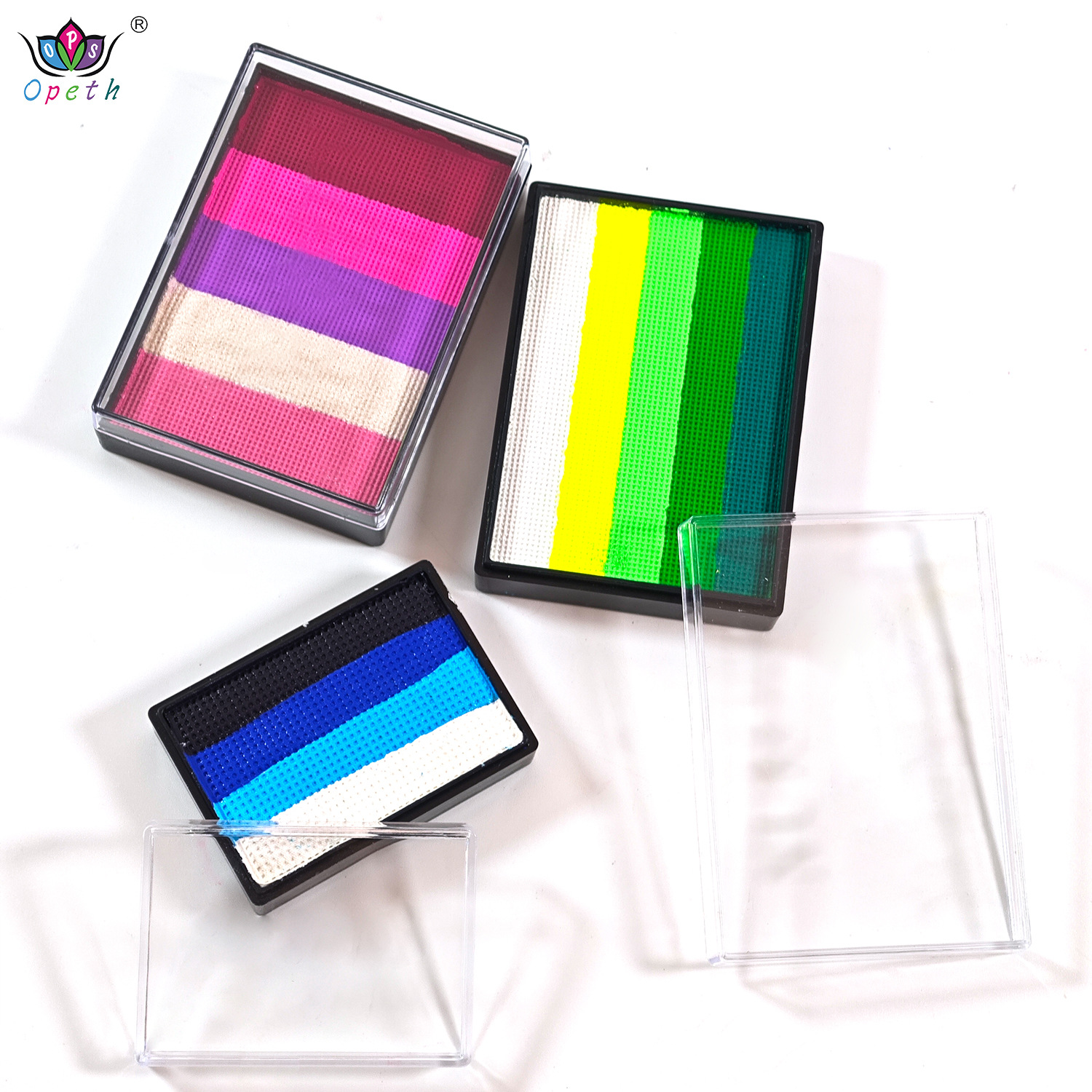 Cross-border children's body painting pigments, face color stage makeup, rainbow strips, water-soluble face color pigments, water-soluble face color Application Scenario