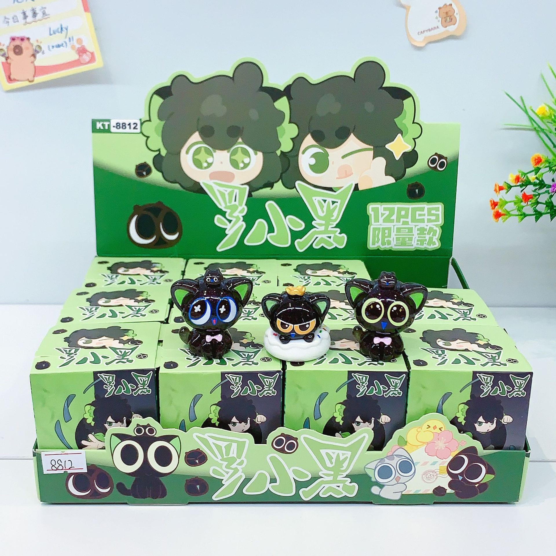 卡通公仔罗小黑战记系列盲盒植绒款热销diy饰品配件桌面装饰摆件