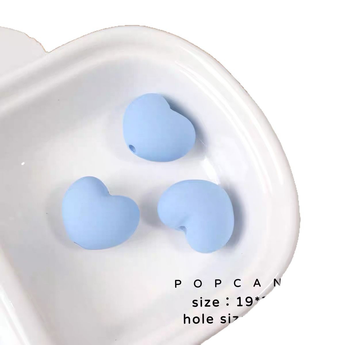 Acrylic hand feel paint, rubber, fat heart, beaded, DIY mobile phone chain, keychain, accessory, beads Item Picture