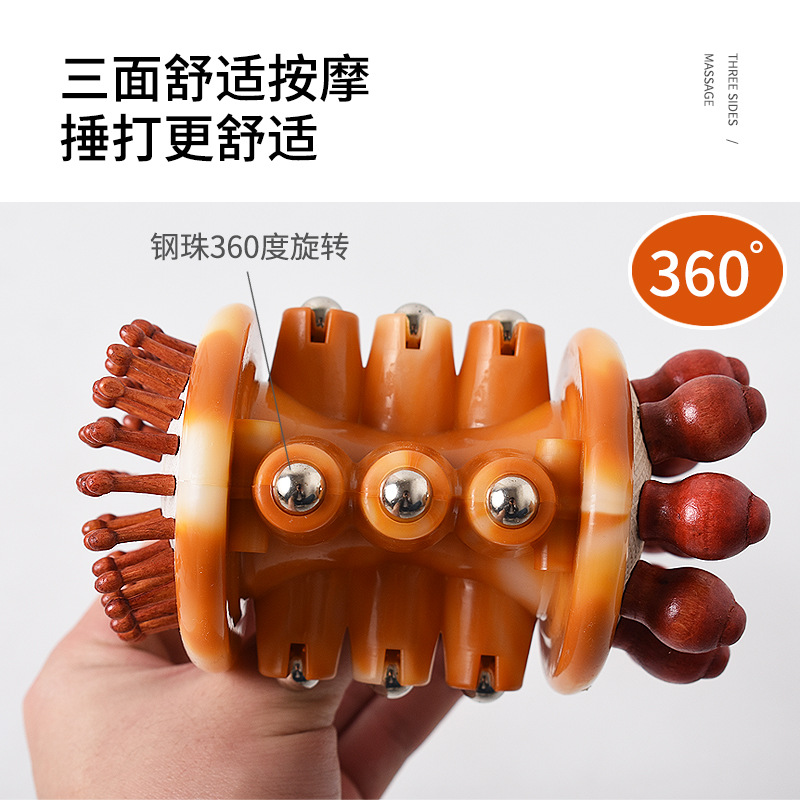 A multi-functional meridian tapping and health preservation tool for three-sided massage, shoulder, neck and waist tapping with imitation jade details Picture