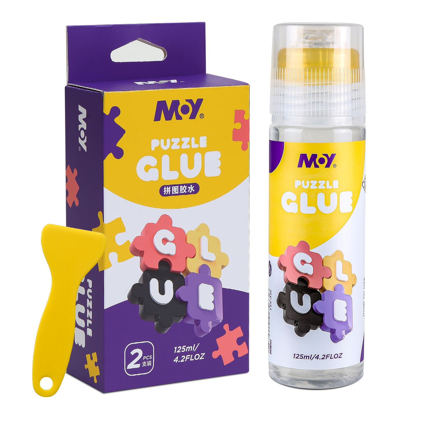 Puzzle special glue 125ml, large size, children's handmade safe decoration, adult students, 1000 pieces, filling transparent Item Picture