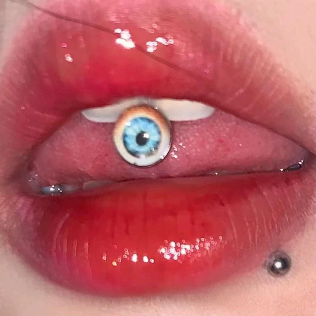 舌钉辣妹眼睛舌环辣妹钛钢人体穿刺饰品穿孔工厂直销亚马逊新款