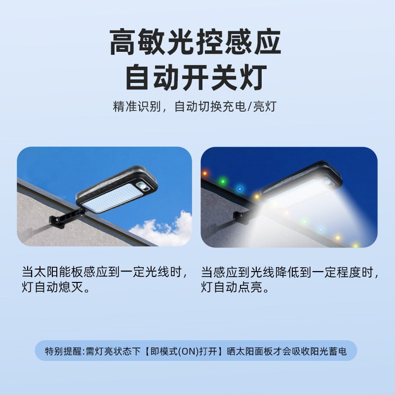 Cross-border solar street lamps, human body sensor wall lamps, outdoor lighting, courtyard lamps, villa garden exterior wall lamps, rainproof details Picture