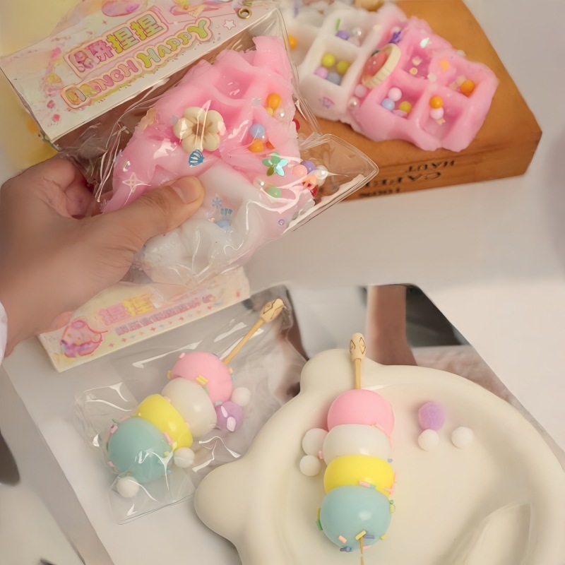 Burger Kneading Fun Simulation Food Play Stress-relieving Toy Release Bread tpr Xiaohongshu's same stress-relieving toy details Picture