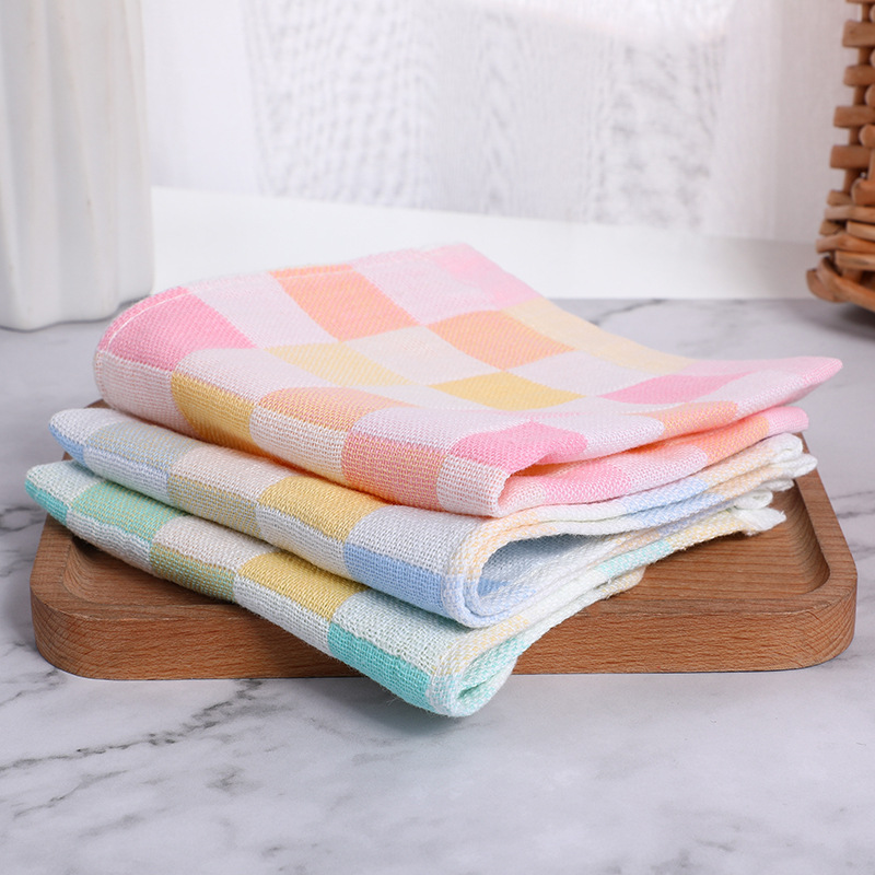 مناشف مربعة صغيرة من الشاش بطبقة مزدوجة بسيطة لتنظيم المنزل، مناشف غسيل أطباق المطبخ المنزلية الناعمة والصديقة للبشرة بالجملة