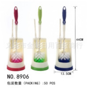 Bathroom double-brush head with base toilet brush set, plastic long-handled toilet brush, bathroom brush, toilet cleaning brush Application Scenario