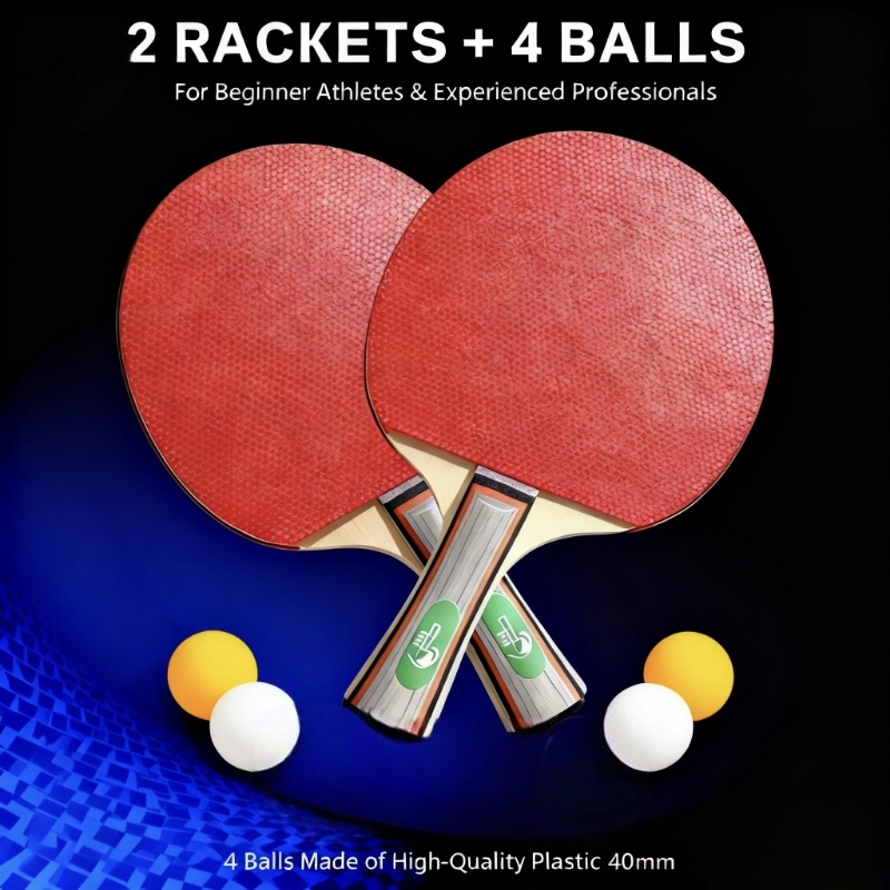 Table tennis racket set, double racket 3 balls 1 package, professional, factory, one-piece consignment, table tennis Application Scenario