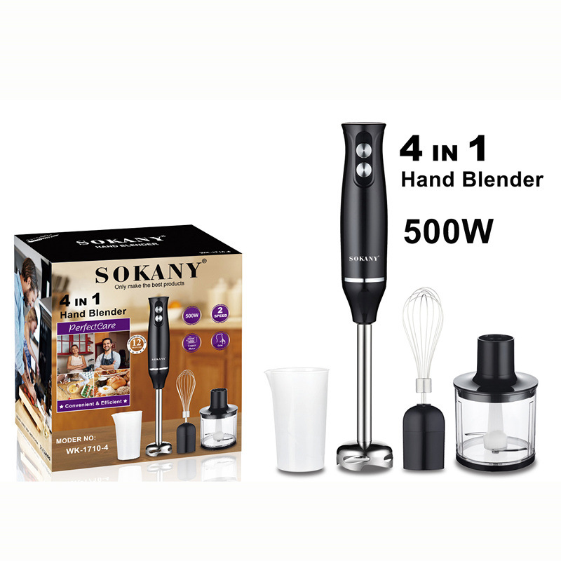 Foreign trade four-in-one mixer, multi-functional handheld mixer, egg beater, baby food mixer, electric