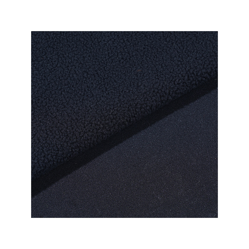 PK氨纶摇粒绒布面料颗粒毛绒针织面料全涤时装裤装面料厂家直销白底实物图