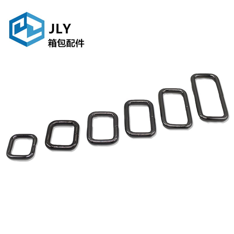3.8 diy thick iron wire square buckle, electroplated metal adjustment ring buckle, leather bag strap, woven strap, sewn rectangular iron square buckle Application Scenario