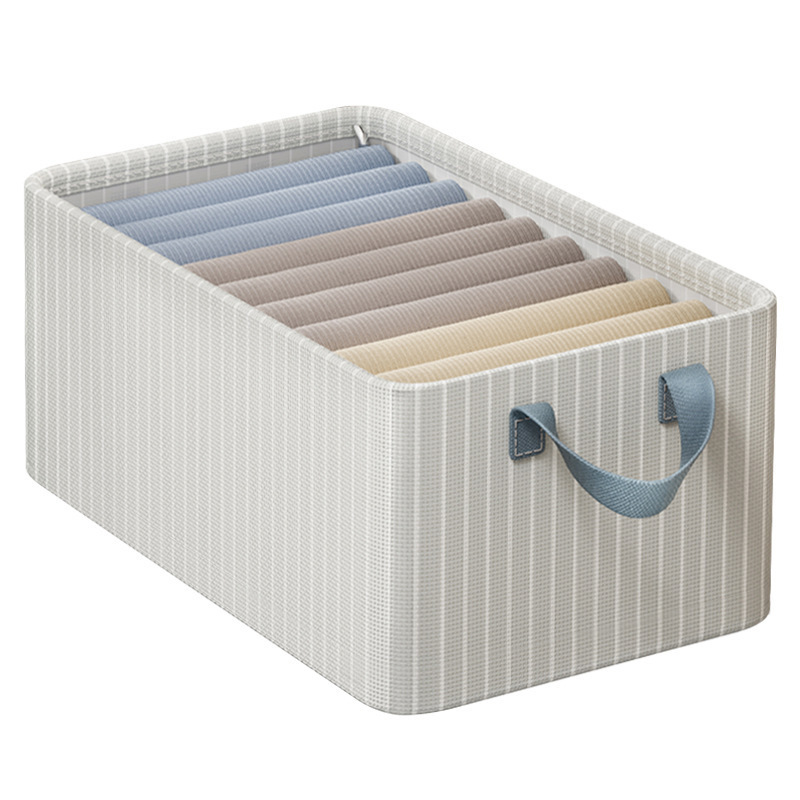 Clothing storage box, home bedroom wardrobe, fabric organization box, drawer-type foldable jeans storage basket, home Item Picture