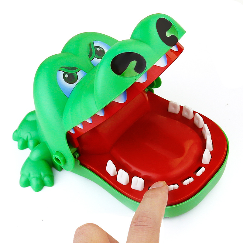 Large crocodile finger-biting toy, shark tooth-pulling parent-child game, dog finger-biting toy, children's prank props Item Picture