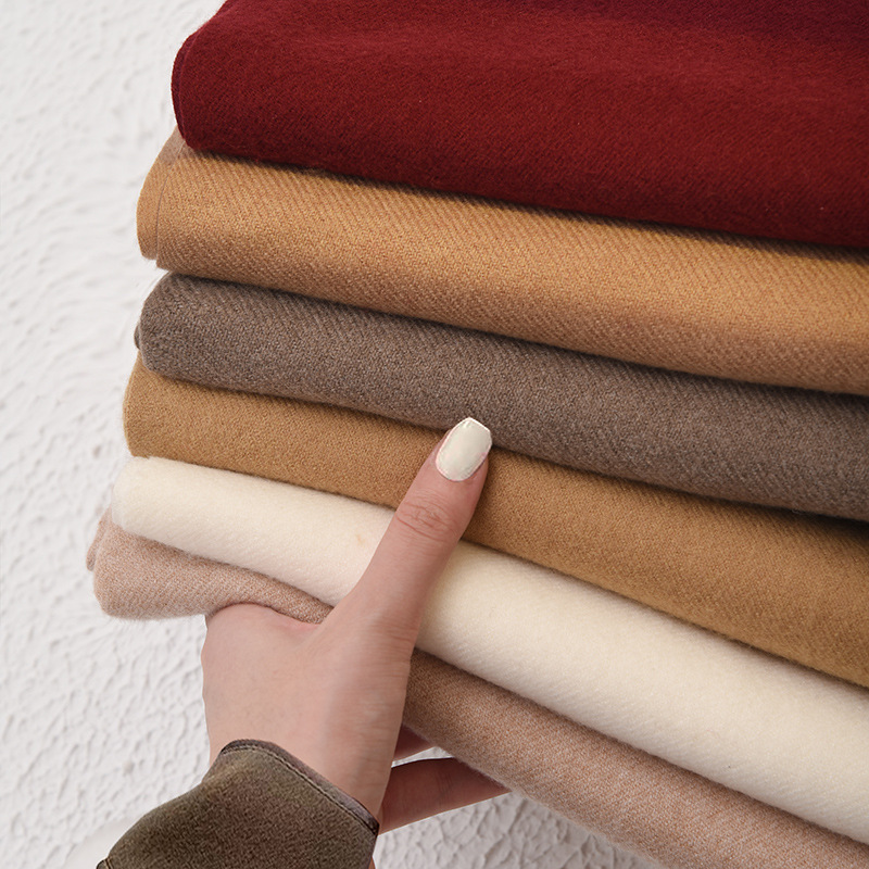 2025 Red Scarf Women's Winter faux cashmere solid Color Scarf shawl, Korean-style atmosphere, warm, fringed scarf for men, versatile