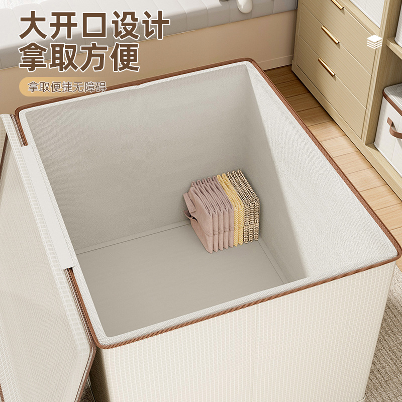New mesh fabric zipper box, cotton quilt storage box, home fabric organization and storage box, large clothes storage box Application Scenario