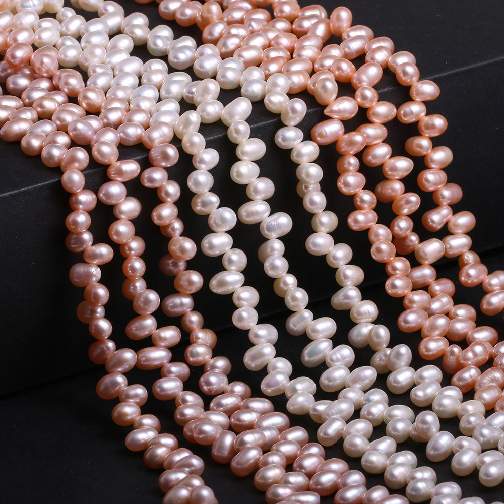 【 Small Wholesale 】 Natural Freshwater Pearl Sanqi Hole Pearl - Specification 5-6mm Sanqi Hole pearl