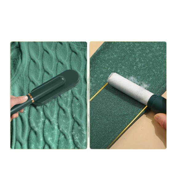 高级感红灰绿两用除毛刷宠物除毛器沙发双面粘毛刷静电衣物除毛刷白底实物图