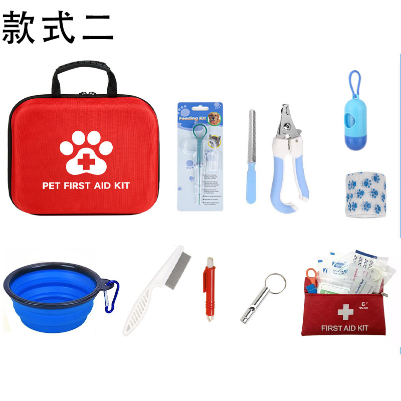Cross-border export pet first aid kit, portable cat and dog medical first aid kit, Amazon pet emergency supplies set details Picture