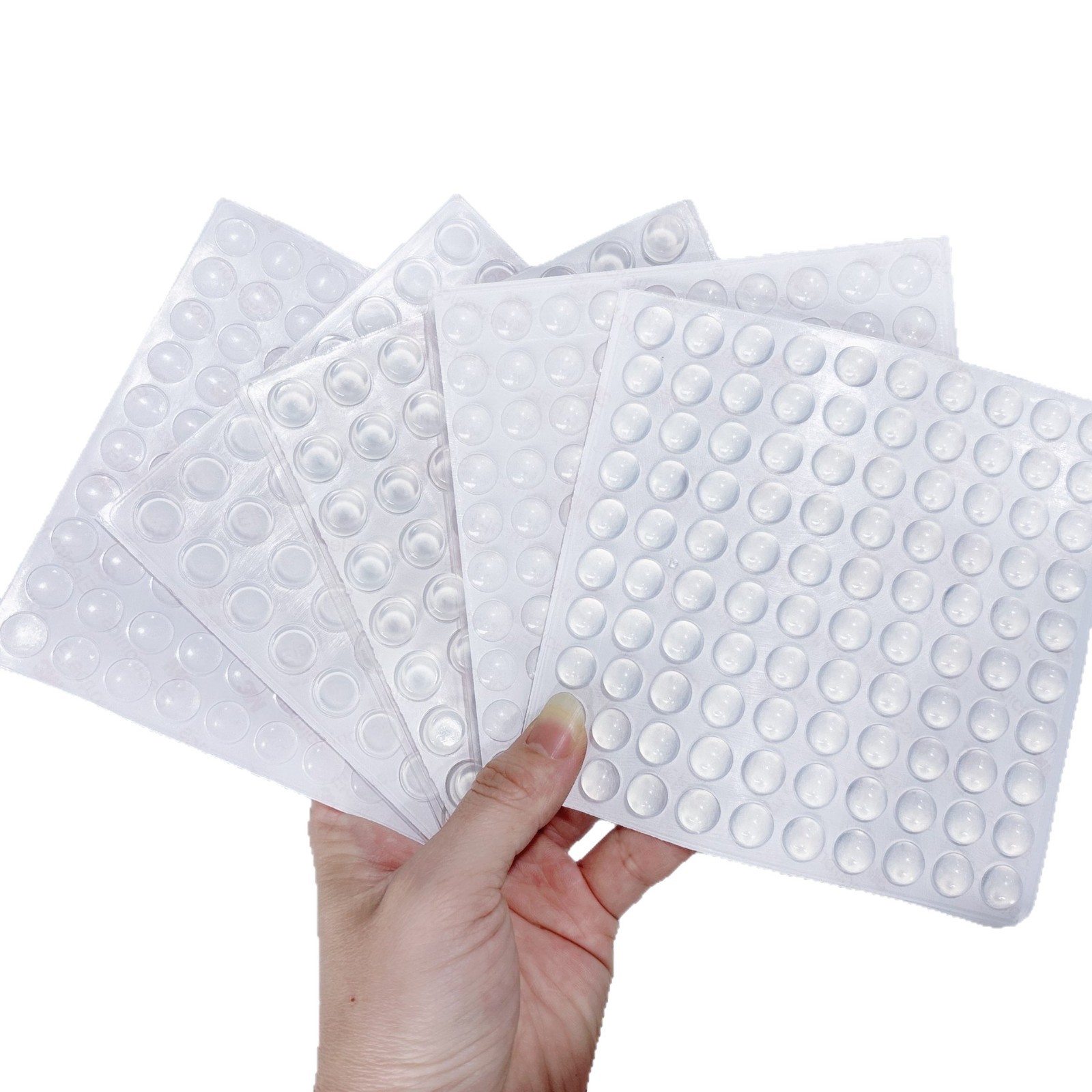 Transparent silicone anti-collision granules, anti-collision rubber granules, furniture door self-adhesive anti-collision stickers, anti-slip silicone gaskets, buffer anti-collision pads Item Picture
