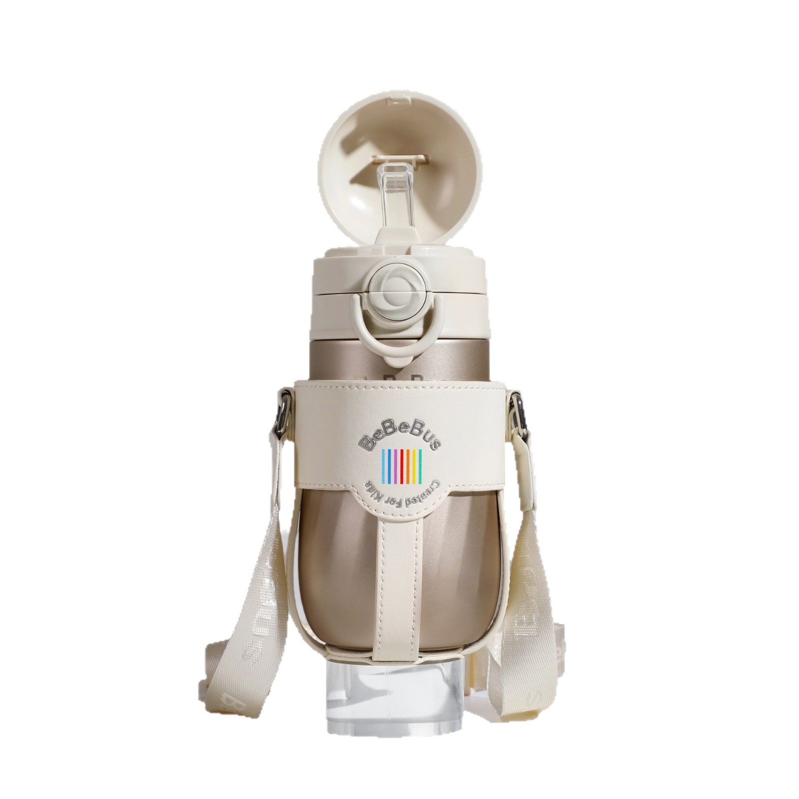 bebebus钻光保温杯儿童水杯1-3岁以上直饮杯宝宝吸管杯316食品级白底实物图