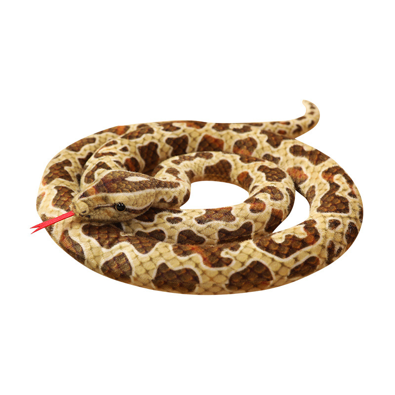 Cross-border simulation snake zodiac plush toy plate, snake spotted snake, large python, water boa, prank doll, as a gift for children Item Picture