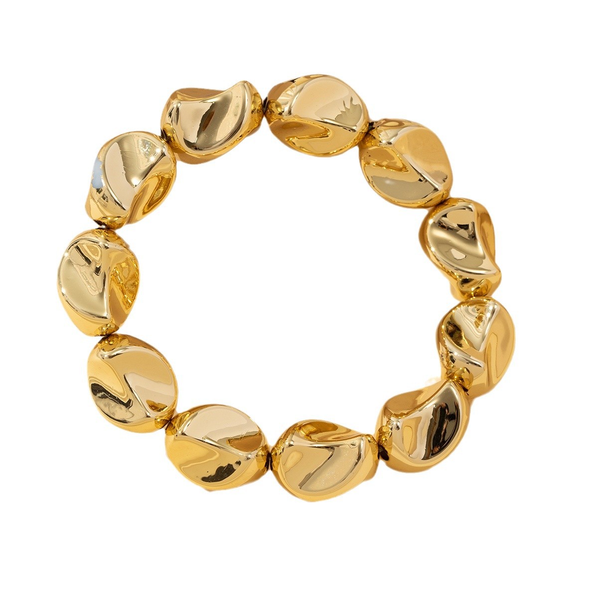 Factory direct sales of cross-border best-selling irregular gold-plated CCB bracelets, fashionable and personalized jewelry, wholesale of European and American accessories Item Picture