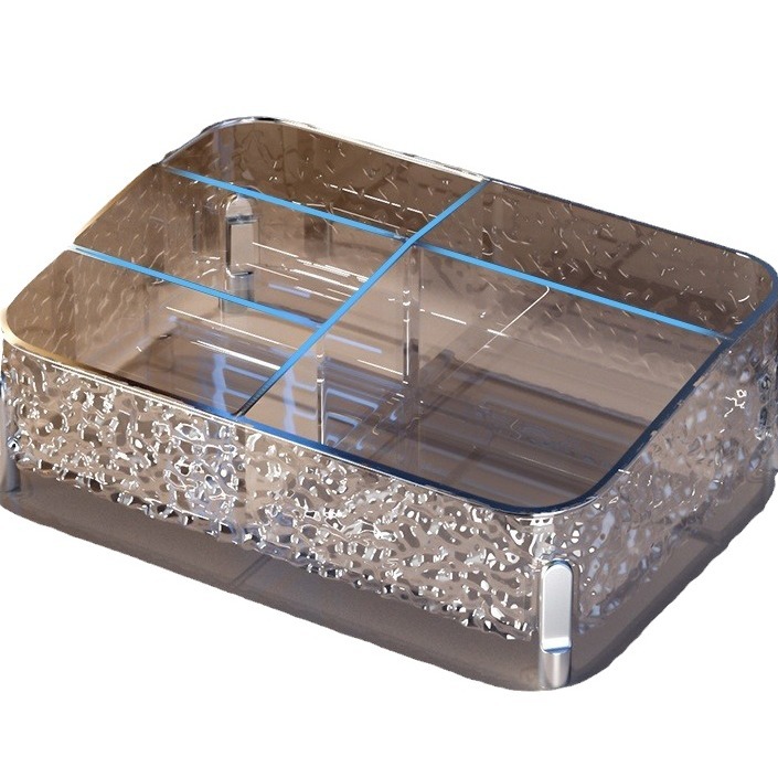 收纳盒/收纳/化妆品置物架/盲盒展示架/直角橱柜收纳盒白底实物图