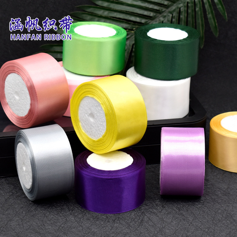 Cross-border exclusive in-stock 5cm wide ribbon diy handmade rose ribbon baked flower decorative ribbon Specification image