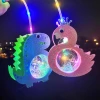 Hand-held cartoon starry sky balls, luminous toys, night market stalls, seven-color Ied lights, luminous hand-held lanterns, jade rabbit dinosaurs Specification image