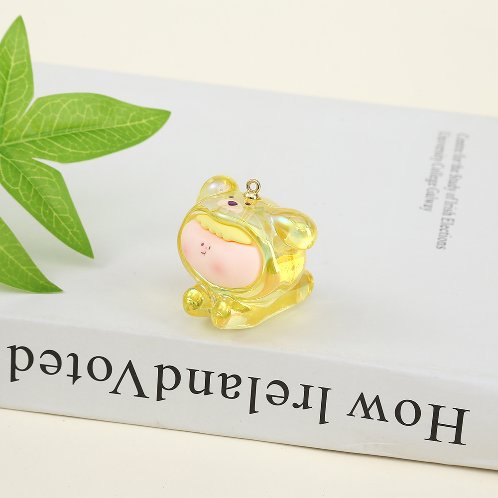 钥匙扣/扁平钥匙圈/星星人/陶泥镶钻/钥匙挂细节图