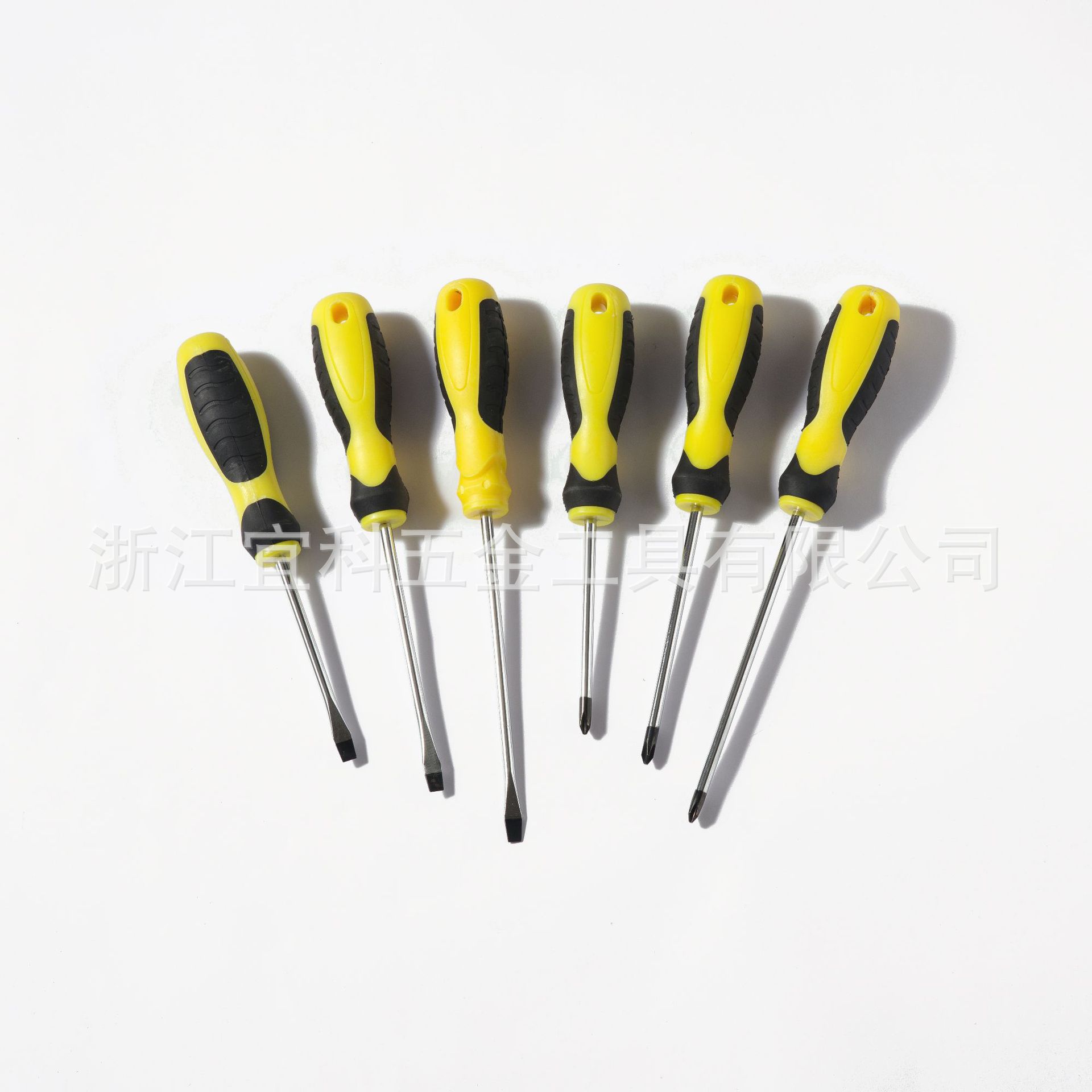 A 6-piece set of dual-color anti-slip handle screwdriver details Picture