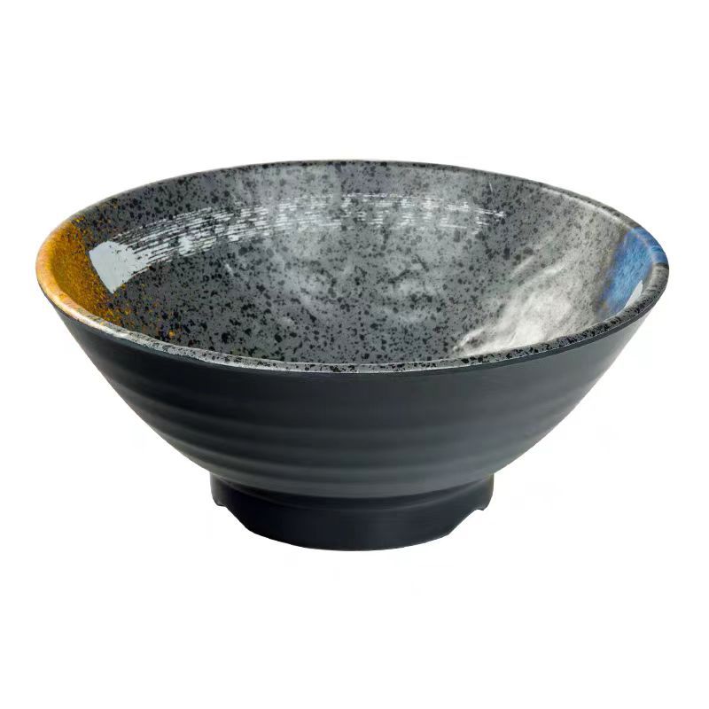 Melamine noodle bowls, commercial Japanese imitation porcelain creative characteristic noodle restaurant beef ramen bowls, soup noodle bowls, rice noodle bowls, spicy hot pot bowls Application Scenario