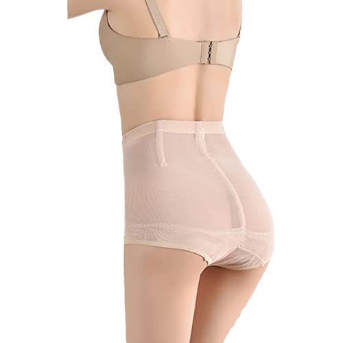 跨境新款2022内裤女中腰收腹裤女束腹提臀产后瘦身塑身透气收肚白底实物图