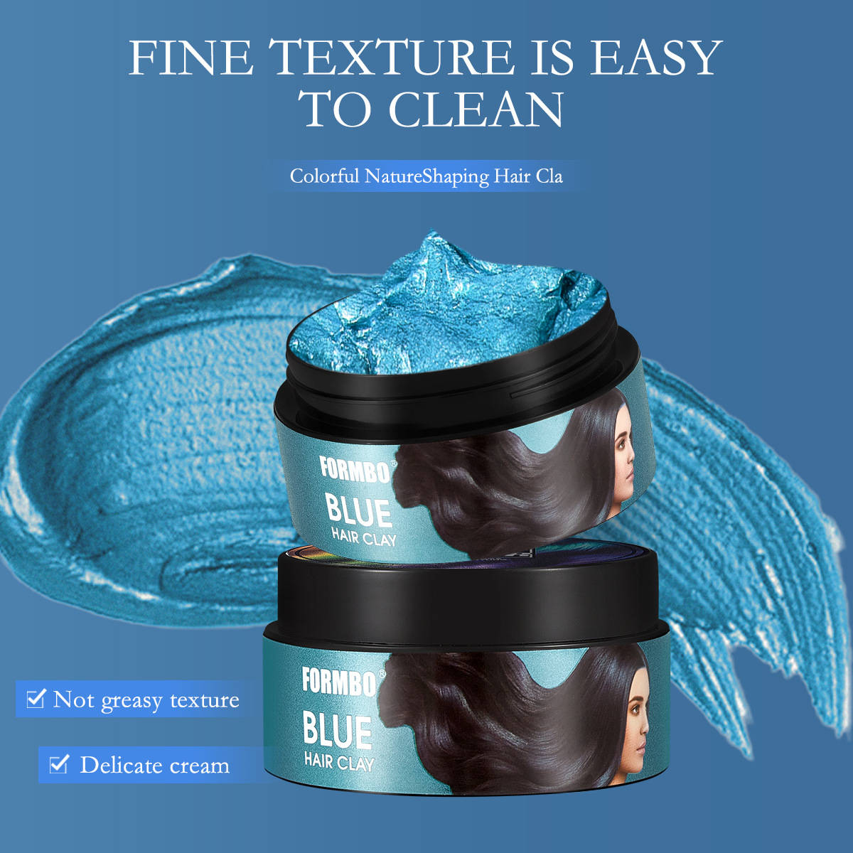 跨境专供FORMBO 6色美发发泥男女持久易上色持久长效发色发泥批发细节图