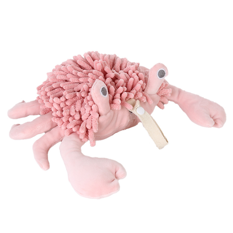 Wholesale of cartoon crab Chenille hand towels, multi-functional animal creative absorbent hand towels and plush toys Item Picture