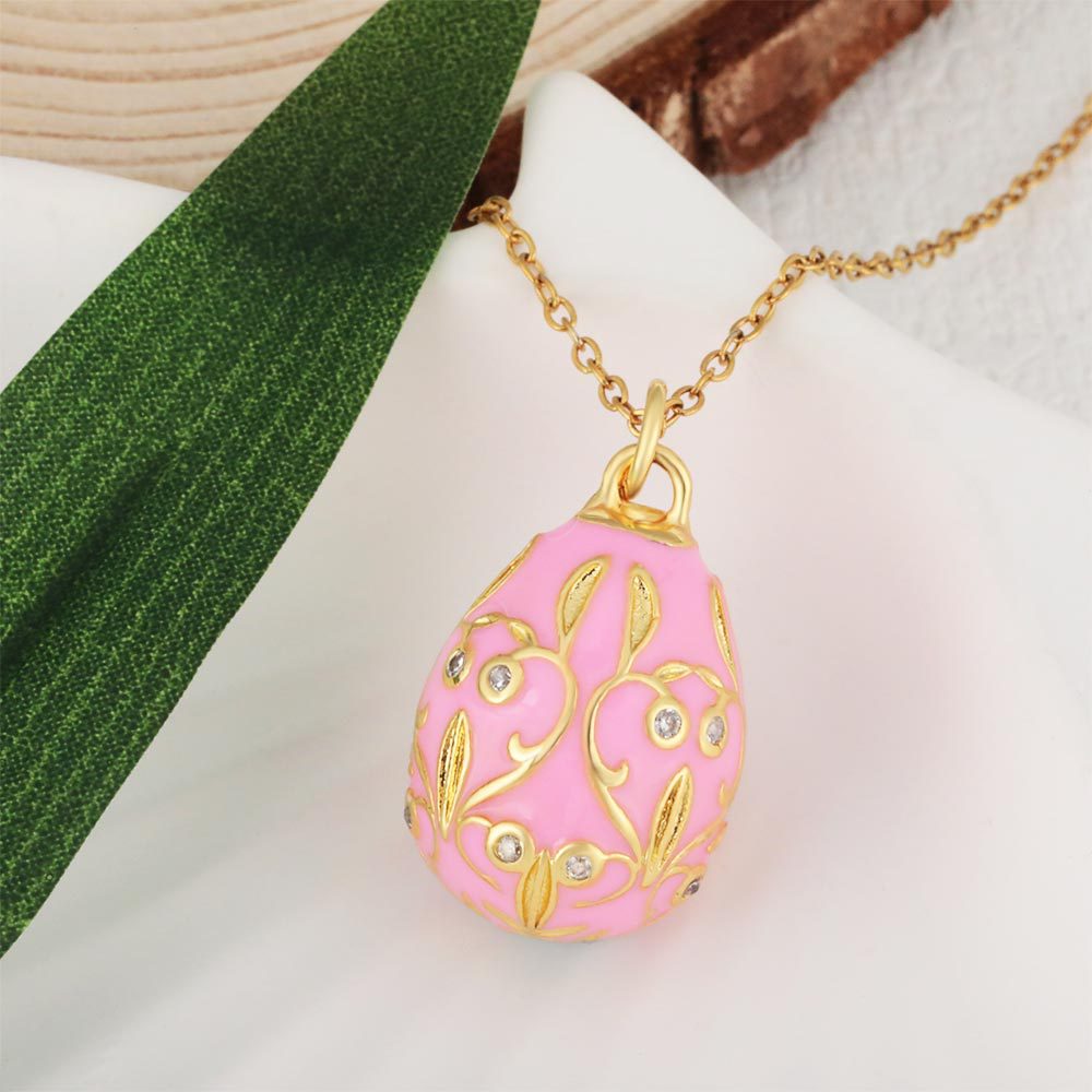 New cross-border personalized painted oil drip geometric creative pendant, high color retention copper-plated jewelry, elegant and versatile necklace details Picture