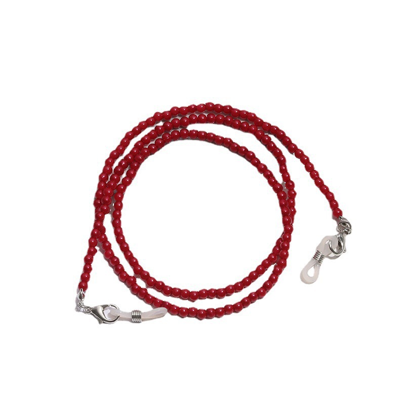 Factory direct supply of European and American masks, face shields, pendant chains, imitation pearl glasses chains, neck-hanging anti-loss pearl bracelets and necklaces, lightweight Item Picture