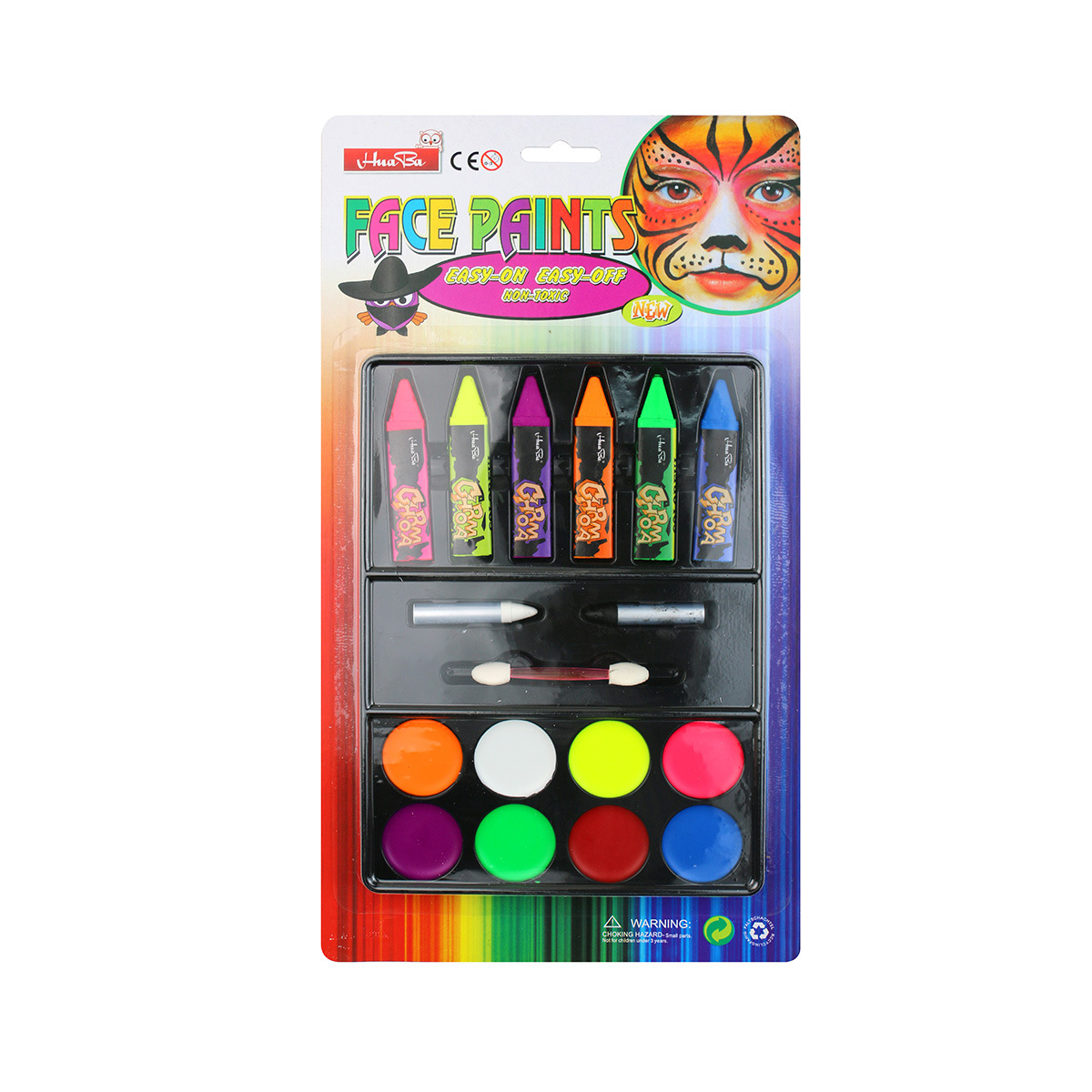 6-color face color body painting, 12-color masquerade ball, Halloween Day painting set, solid painting pen Item Picture