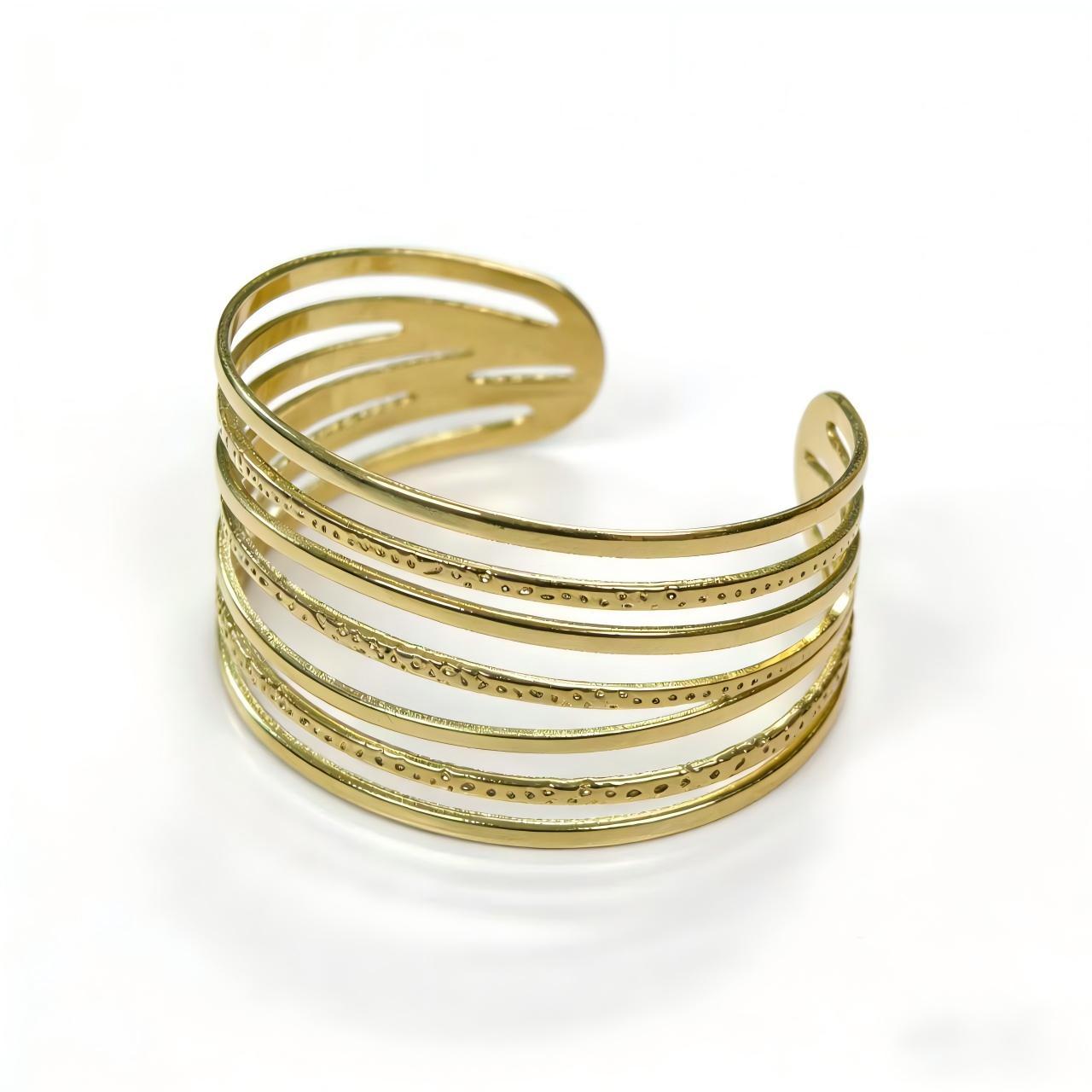 Cross-border new product: Bohemian-style multi-layer bracelet for women to mix and match, layer and wear, hollowed-out bracelet Item Picture