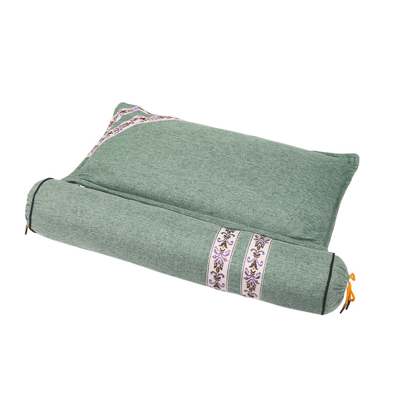 Mugwort one-piece pillow, household round moxibustion pillow, neck protection pillow, detachable mugwort sleep aid cervical pillow wholesale Item Picture