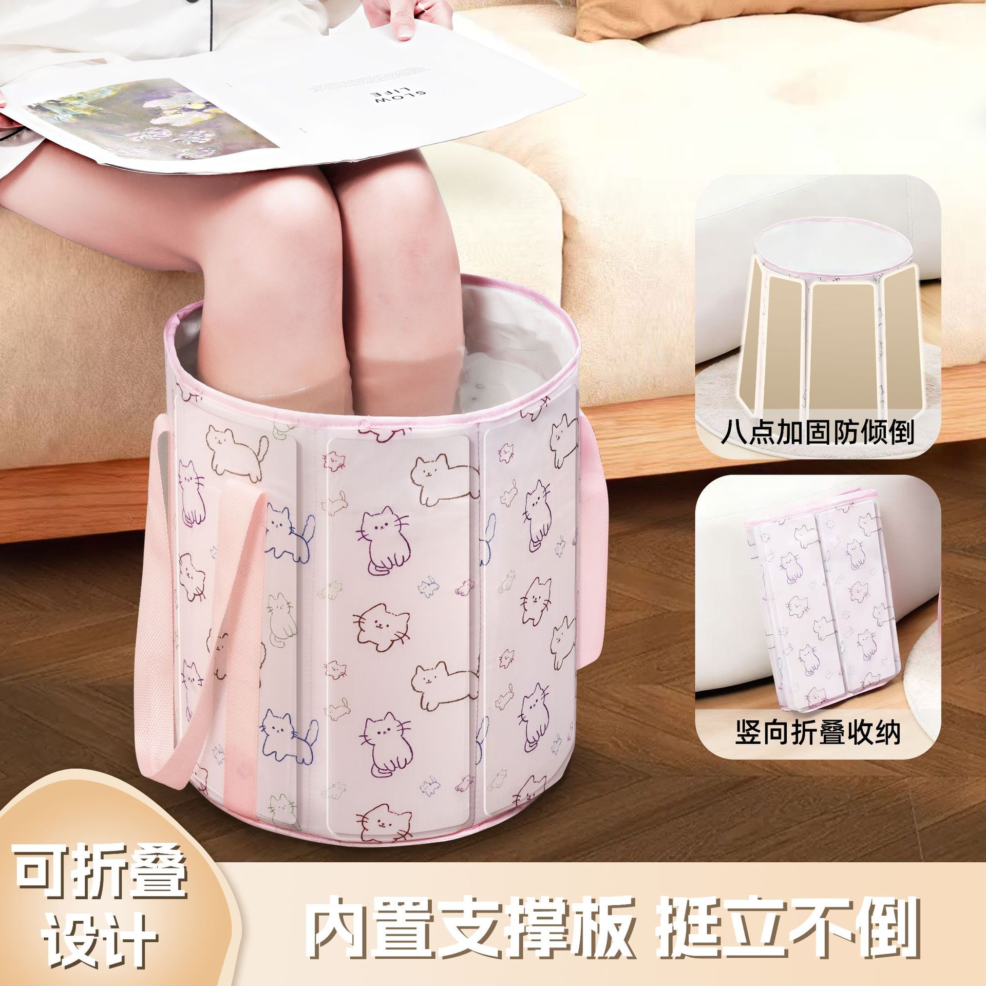 可折叠泡脚桶资料泡脚桶塑料盆折腾浴桶足疗桶套一次性