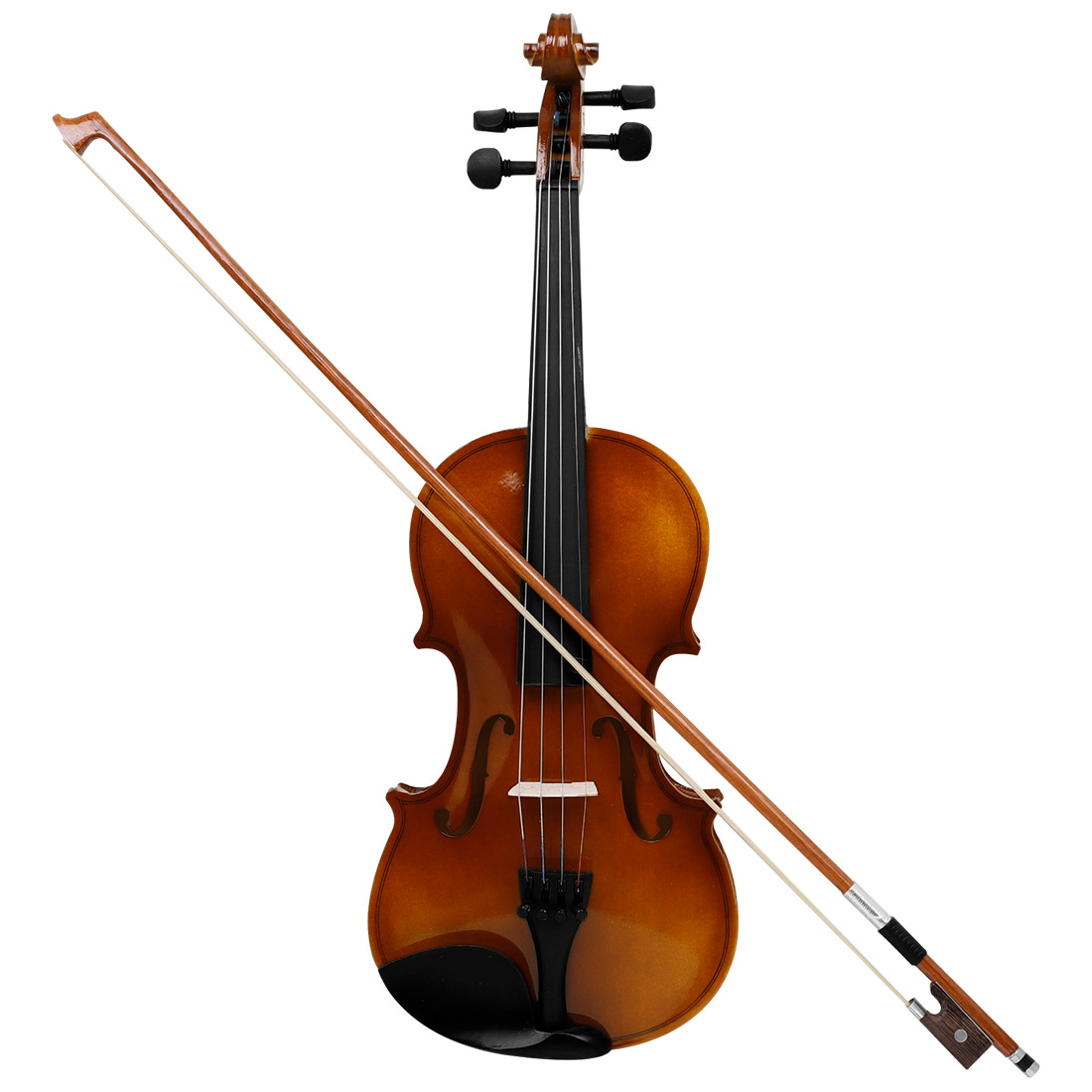 Multi-functional violin set: bow, case, shoulder rest, tuner, rosin, strings, chin rest, fingerboard, stickers, guitar stand, door handle, gloves, storage, suitable for saxophone details Picture