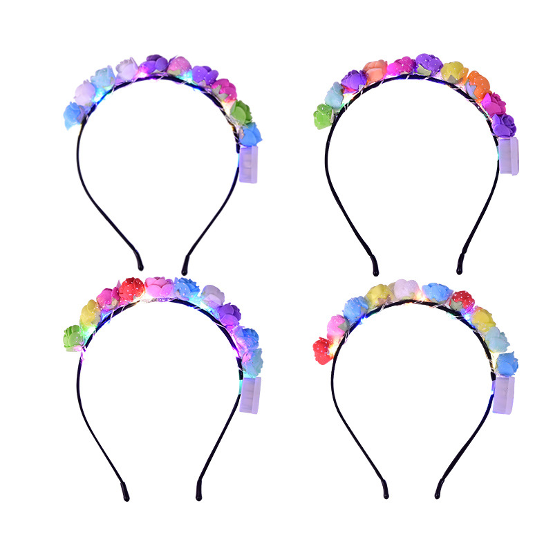 Flower wreath headband headwear Headwear Headband ground promotion wholesale scan code event May 1st Kindergarten Scenic Spot Headband Headwear details Picture